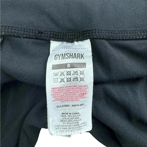 Gymshark Women's Solid Black Training Cropped Leggings Size Small With Ankle Cut - Picture 12 of 12